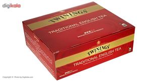 چای سیاه کیسه تویینینگز سنتی انگلیسی بسته 100 عددی Twinnigs Black Traditional English Tea Pack Of 