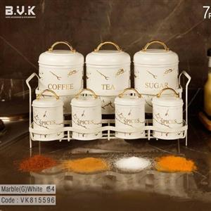 پاسماوری 7 پارچه 815596 سفید طلایی ماربل بی وی کی