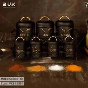 پاسماوری 7 پارچه 815591مشکی طلایی ماربل بی وی کی