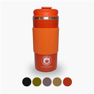 تراول ماگ دور سیلیکونی طرح cafe style