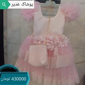 لباس عروس دخترانه تور دو طبقه 