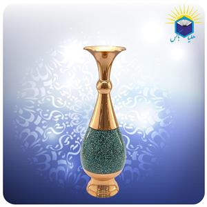 گلدان فیروزه کوبی مسی مدل صراحی