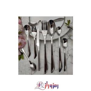 سرویس قاشق و چنگال 24 نفره 120 پارچه ساده وبراق یونیک