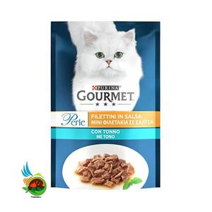 پوچ گربه گورمت پورینا با طعم تن Purina gourmet perle with Tuna وزن ۸۵ گرم