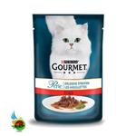 پوچ گربه گورمت پورینا با طعم گوشت Purina gourmet perle with Beef  وزن ۸۵ گرم