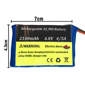 باتری نیکل متال  4.8 ولت با ظرفیت 2100 میلی آمپر  4/5A