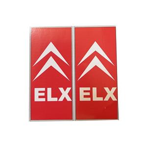 برچسب پلاک خودرو قطعه سازان کبیر مدل CHS-ELXRED-1083 بسته 2 عددی