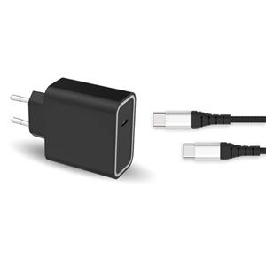 شارژر دیواری 65 وات فورس مدل FPLICS65WGANCBLCCB USB-C PD با کابل USB-C 2 متری