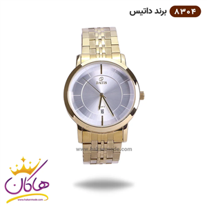 ساعت مچی مردانه داتیس تمام طلایی صفحه سفید مدل Datis 8304