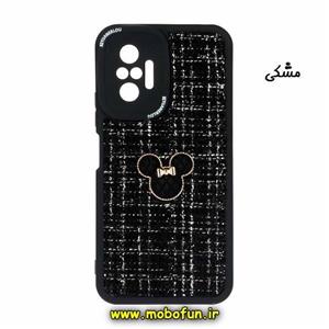 قاب گوشی Redmi Note 10 Pro 4G - Redmi Note 10 Pro Max شیائومی طرح ژله ای پارچه ای عروسکی مینی موس Minnie Mouse مشکی کد 442