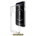 قاب گوشی iPhone 11 Pro آیفون اورجینال اسپیس Space طرح طلقی شیشه ای شفاف دکمه کرومی محافظ لنز دار کد 213