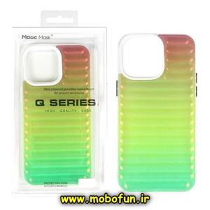 قاب گوشی iPhone 13 - iPhone 14 آیفون طرح ضدضربه هولوگرامی لنز رنگی هفت رنگ اورجینال MAGIC MASK کد 54