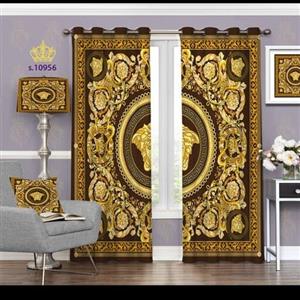 پرده پذیرایی دو قواره طرح لوگو ورساچه کد S10956