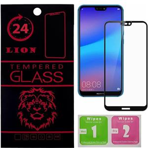 محافظ صفحه نمایش شیشه ای لاین مدل 5D مناسب برای گوشی هوآوی Nova 3E/ P20 Lite LION 5D Full Glue Glass Screen Protector For Huawei Nova 3E/ P20 Lite