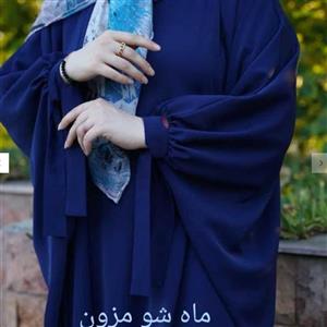 مانتو عبایی کرپ الیزه مدل آمین ماه شو مزون 