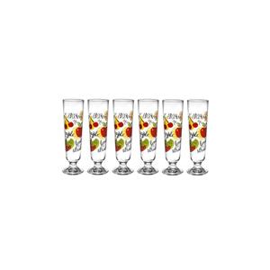 لیوان جولیس طرح Fruitjoy مدل10204 بسته 6 عددی Julius  Fruitjoy10204 Glass pack of 6