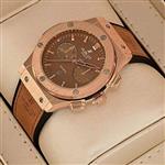 ساعت مچی مردانه هابلوت hublot قهوه ای کیفیت عالی با جعبه و 