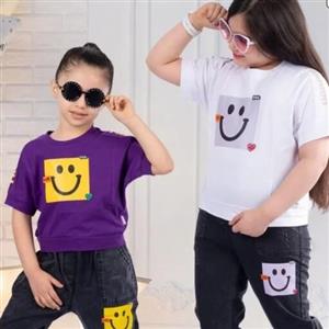 ست کراپ شلوارک دخترانه 