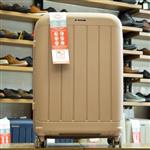 چمدان نشکن(100درصدPP) برند MONZA رنگ نسکافه ای سایز متوسط