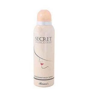 اسپری دئودورانت  رصاصی سکرت  زنانه Rasasi Deodorant Body Spray Secret For Women