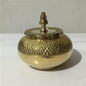 قندان برنجی برنزی هندی درب دار جهیزیه انتیک عیدی ارسال پس کرایه