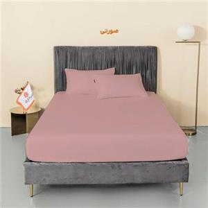 سرویس ملحفه چیداری مدل میکرو صورتی یک نفره دو تکه 120 در200