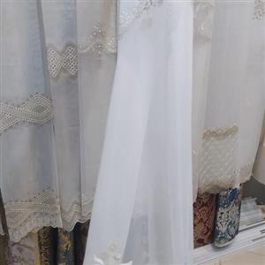 پارچه پرده تور حاشیه دار زیره