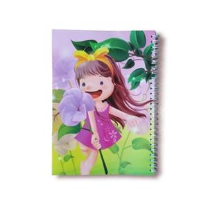 دفتر نقاشی حاشیه دار - طرح دختر بهار 