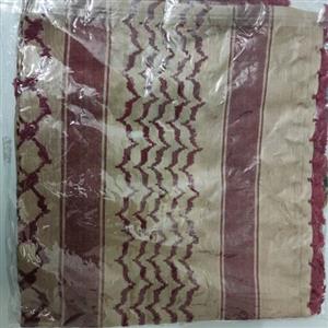 چفیه عربی کرم قرمز