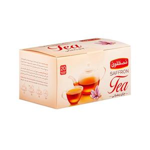 چای کیسه ای زعفرانی مصطفوی مدل SAFFRON بسته20 عددی Mostafavi Saffron Tea Bags Pack of 20 