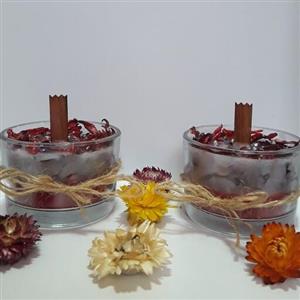 شمع های تزیینی دست ساز معطر بانکه ای و وارمری با توجه به سلیقه شما بزرگواران