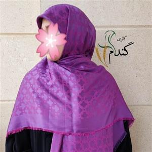 روسری ژاکارد ابریشم لمه دار