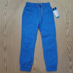 شلوار کتان نازک پسرانه کمر کشی .دمپا کشی.رنگ آبی روشن مناسب برای 5تا6 سال