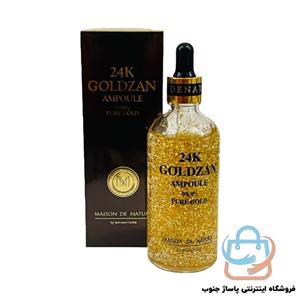 سرم طلا  24عیار گلدزان کره- ضد چین و‌چروک و آبرسان قوی-جوانساز و شاداب کننده صورت-حاوی پپتید و طلای  24 عیار