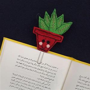 نشانگر کتاب یا بوک مارک طرح گلدان گلدوزی شده