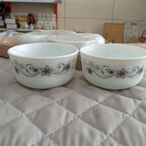 کاسه ترشی خوری 6 عددی مارک پارس اوپال طرح گل مشکی النا