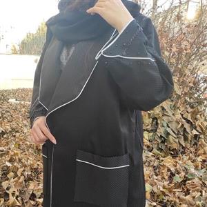 مانتو کتی  ژاکارد ترک مزونی سنگ دوزی شده