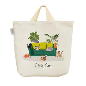 ساک  خندالو مدل i love cat کد 1860
