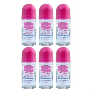 رول ضد تعریق زنانه عطرآگین مدل P2 حجم 50 میلی لیتر مجموعه 6 عددی