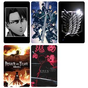 استیکر کارت مدل PH-484 طرح فتوکارت انیمه اتک ان تایتان attack on titan بسته 5 عددی -