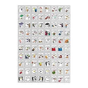 برچسب مدل استیکر میقولی مجموعه 80 عددی -