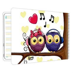 دفتر نت موسیقی مستر راد مدل جغد طرح آهنگ کد 1745 Music