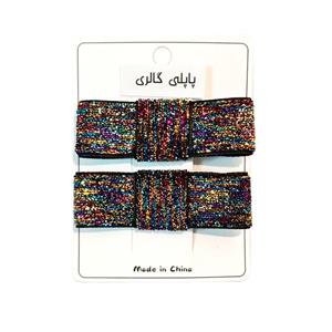 گیره مو دخترانه مدل پاپیونی بسته دو عددی