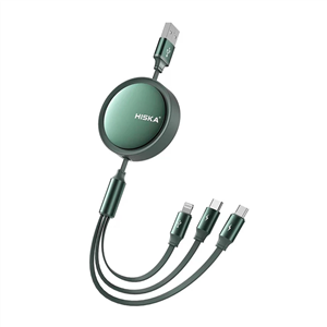 کابل USB به لایتنینگ / USB-C / MicroUSB هیسکا مدل LX-10 طول 1.2 متر
