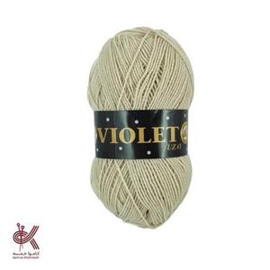 کاموا ویولت اوزای  نخودی 194 نرم و با کیفیت خوب برای بافت کودک و بزرگسال