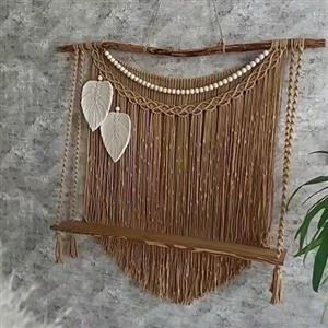 شلف مکرومه طرح کهکشان مناسب برای هفت سین ، میزعکس، شمع