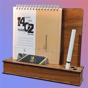 تقویم رومیزی 1402 چوبی  مدل موسیقی(50عدد)