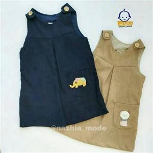 سارافون دخترانه مخملی کبریتی