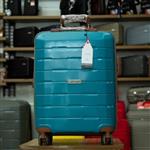 چمدان نشکن(100درصدPP) برند TRACK سفارش امارات رنگ فیروزه ای قهوه ای  سایز کابین