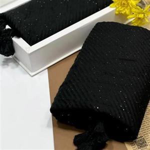شال پلیسه اکلیلی منگوله دار
